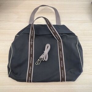 J.P. Morgan Tote Bag with Shoulder Strap, Travel Duffel, Gym Bag, Dark Grey